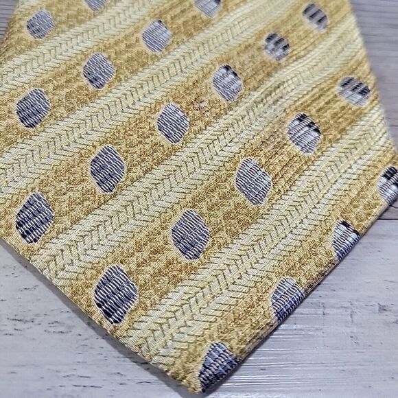 Robert Talbott Best Of Class Mens Neck Tie Gold Geometric Nordstrom 58" X 4" - Picture 2 of 10